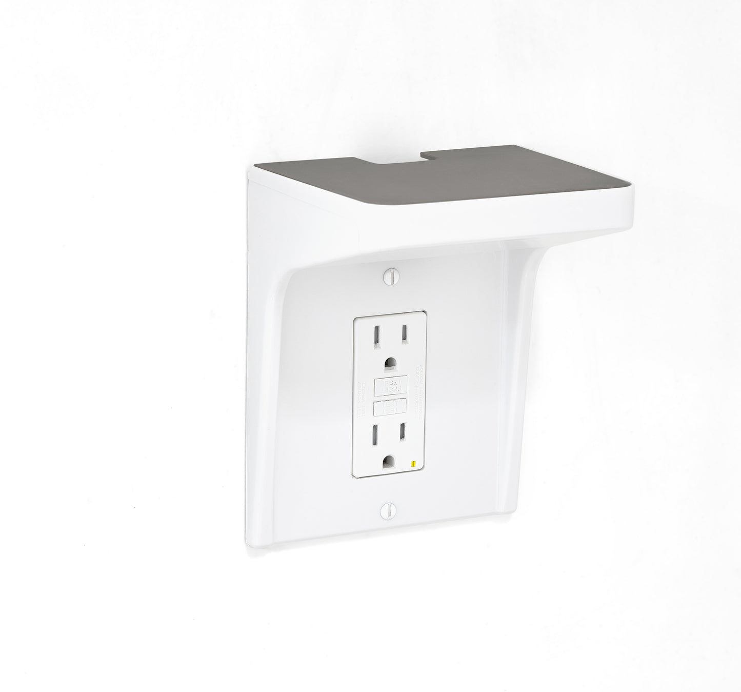 Outlet shelf white with grey "Grip pad"